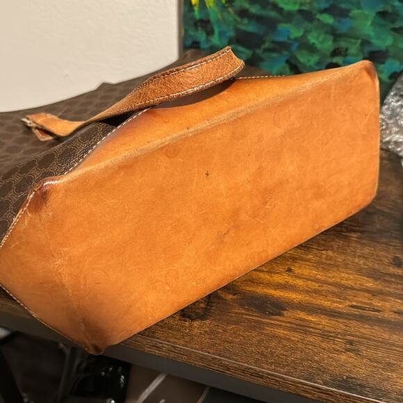 Celine Canvas Shoulder Bag Leather Strap Original Made in Italy W/COA - Picture 11 of 11